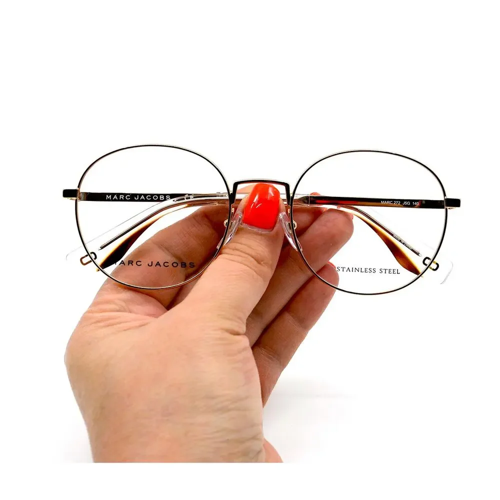 NEW MARC JACOBS MARC272 J5G GOLD AUTHENTIC EYEGLASSES FRAME